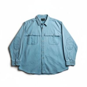 Vintage Mountain Tex Apparel Equipment Men's XL Denim Work Shirt Elbow Pads